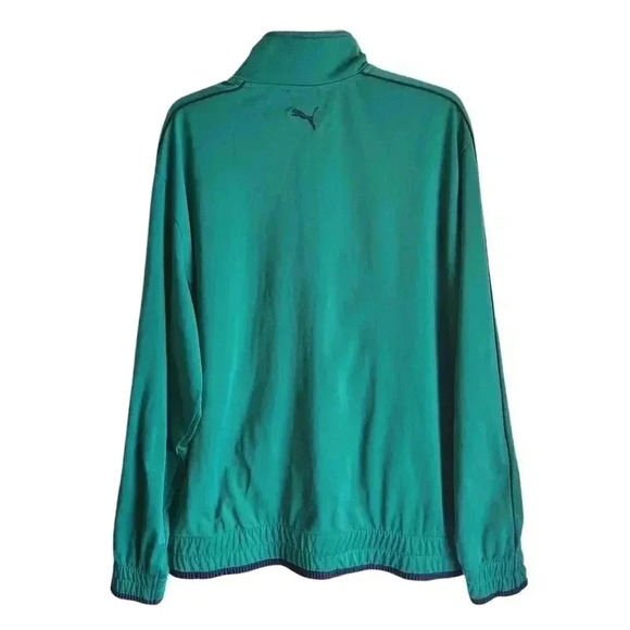 Puma Men’s XXL Green Navy Track Jacket Full Zip - Picture 10 of 13